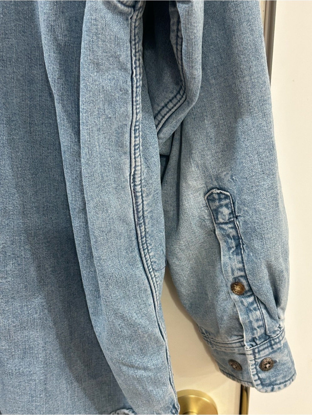 Vintage Orvis Fleece Lined Denim Shirt Jacket Blue Medium 90’s Grunge Gorpcore - Picture 7 of 12